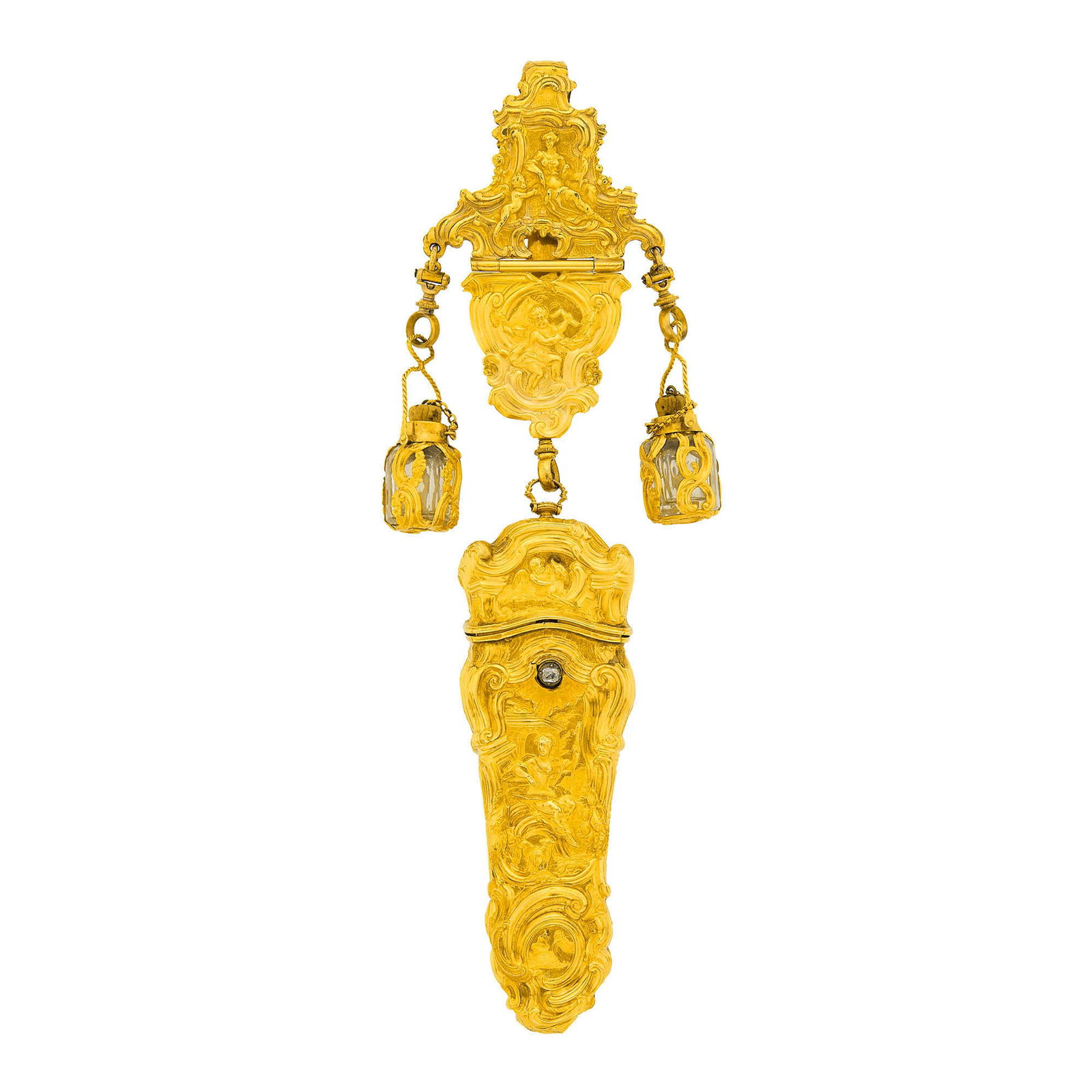 Antique Gold, Silver and Diamond Chatelaine (1 of 1)