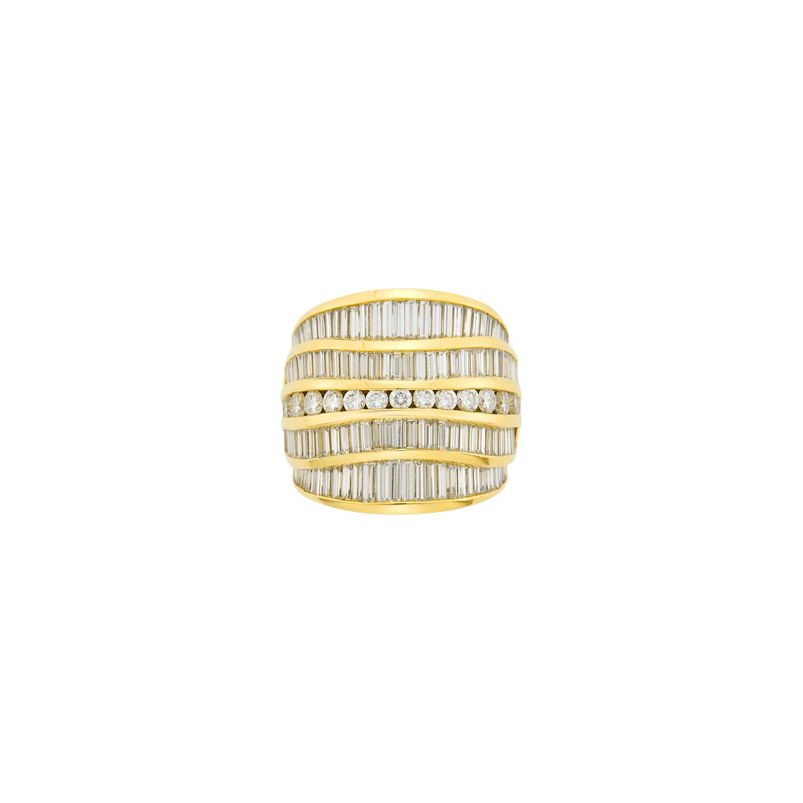 Wide Gold and Diamond Ring (1 of 2)