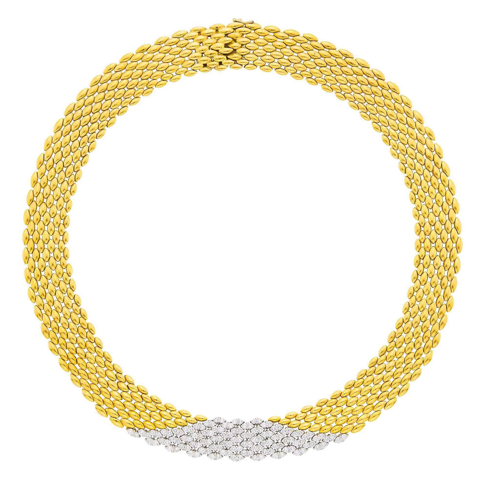 Two-Color Gold and Diamond Necklace (1 of 1)