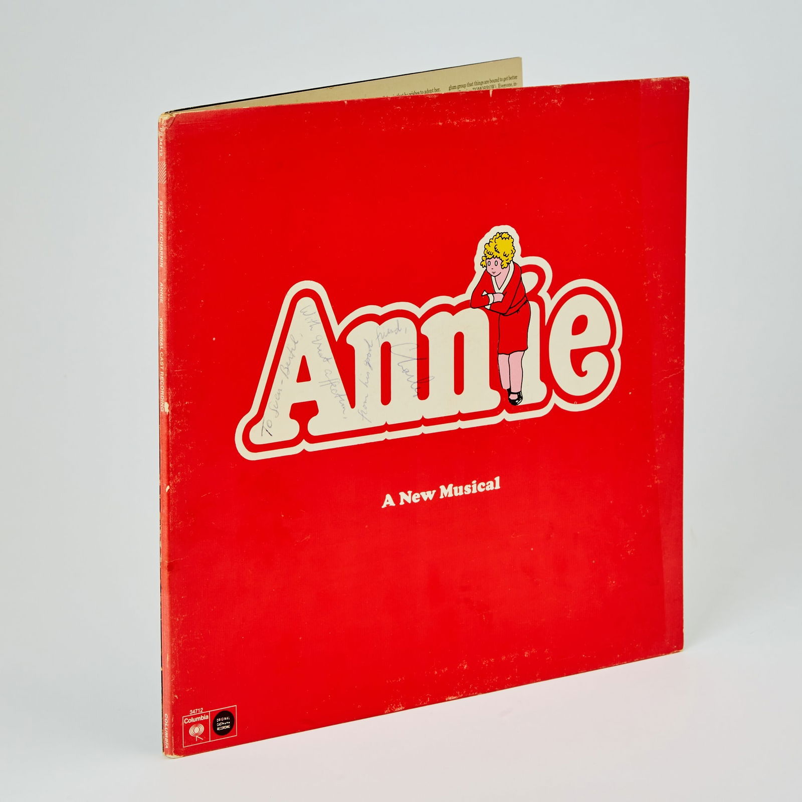 The Annie LP, inscribed by Charles Strouse (1 of 3)