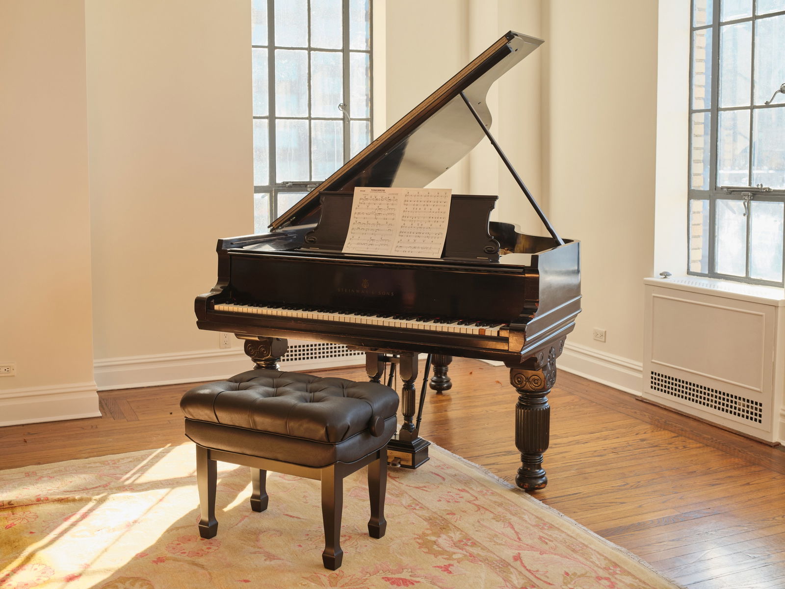 Charles Strouse's antique Steinway used throughout the composition of his most celebrated works (1 of 8)