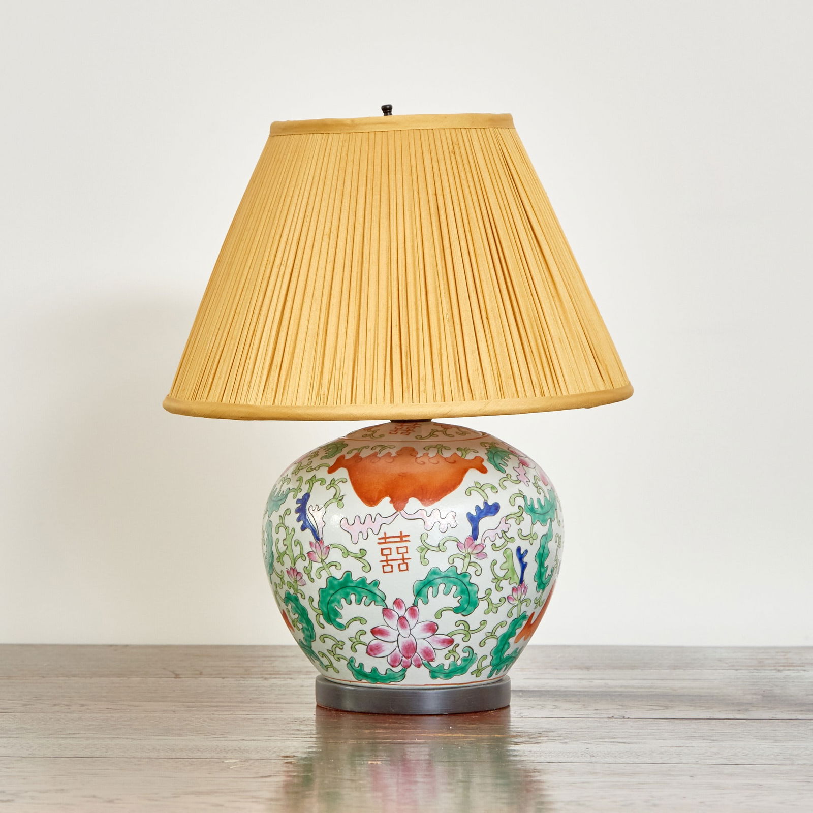 Chinese Porcelain Famille Verte Lamp (1 of 3)