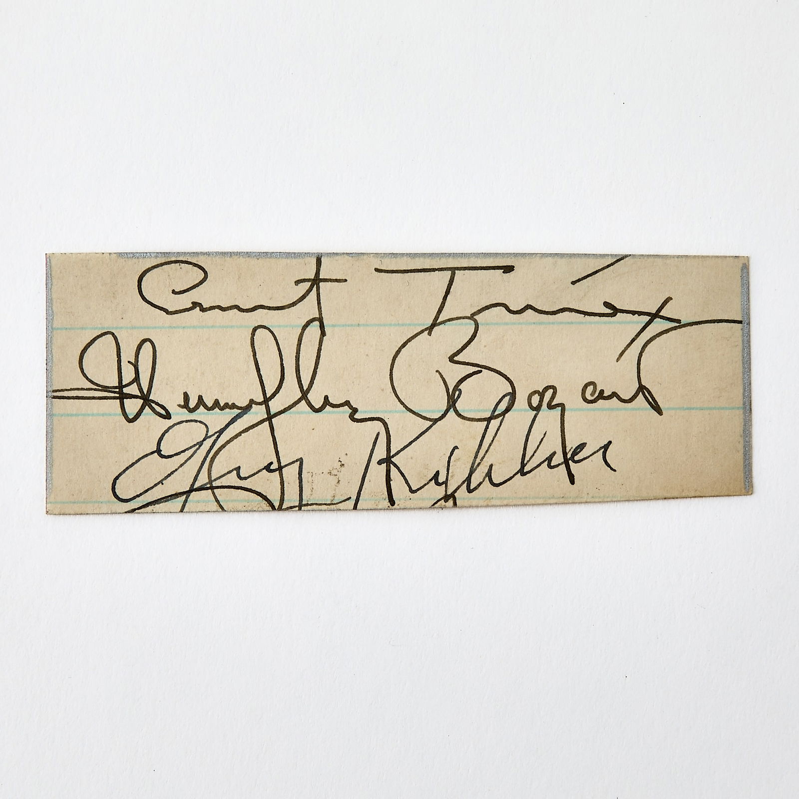 Humphrey Bogart clipped signature (1 of 1)