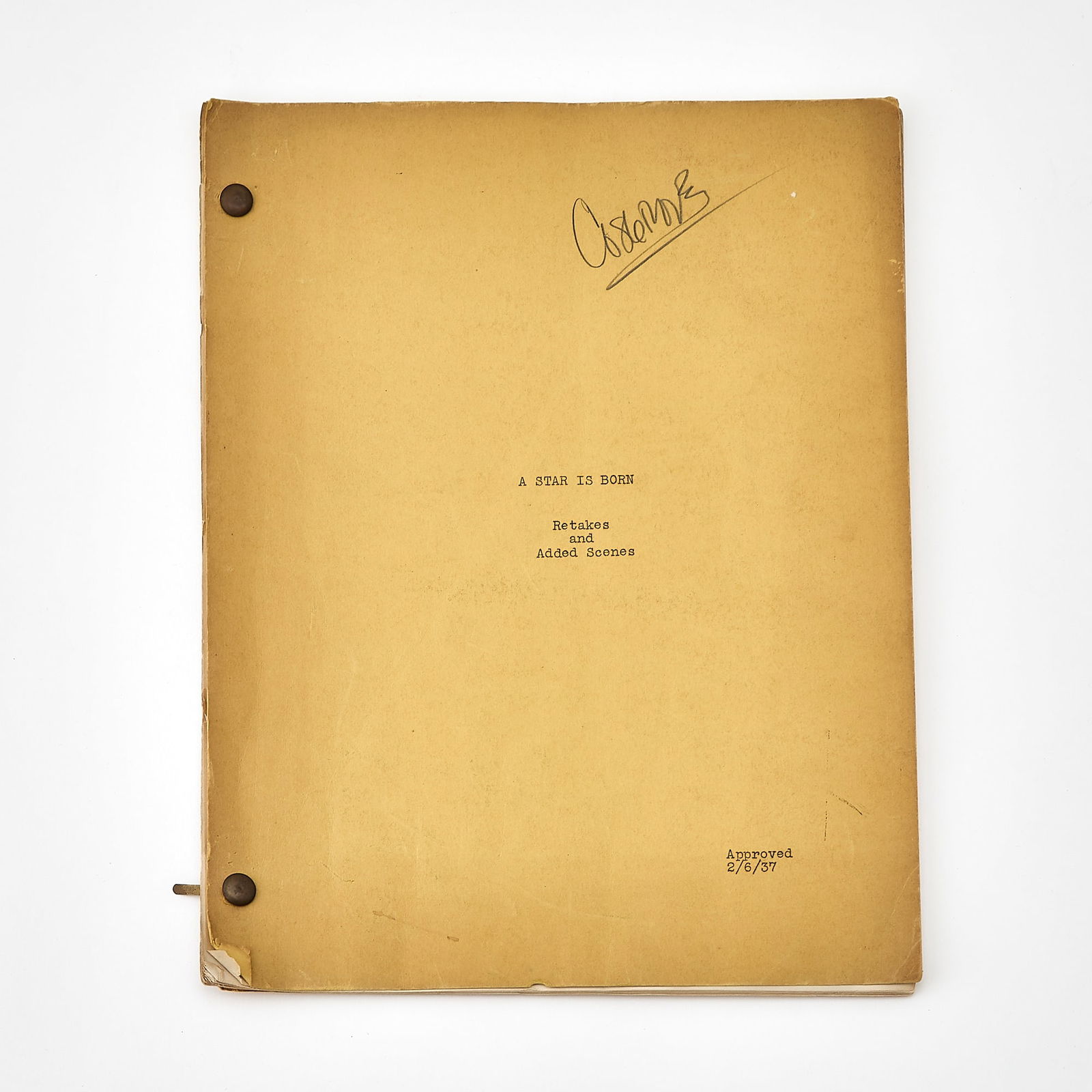 Jack Cosgrove's scrapbook with Selznick notes, Gone with the Wind material, and three Academy Award (1 of 8)