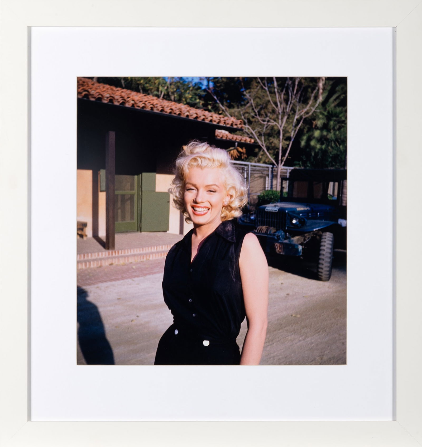 Marilyn Monroe by Harold Lloyd: HAROLD LLOYD Marilyn Monroe, 1952. Later chromogenic print, 16 x 17 inches. Dry mounted to board in frame. No obvious defects under raking light. Not examined out of frame. A charming