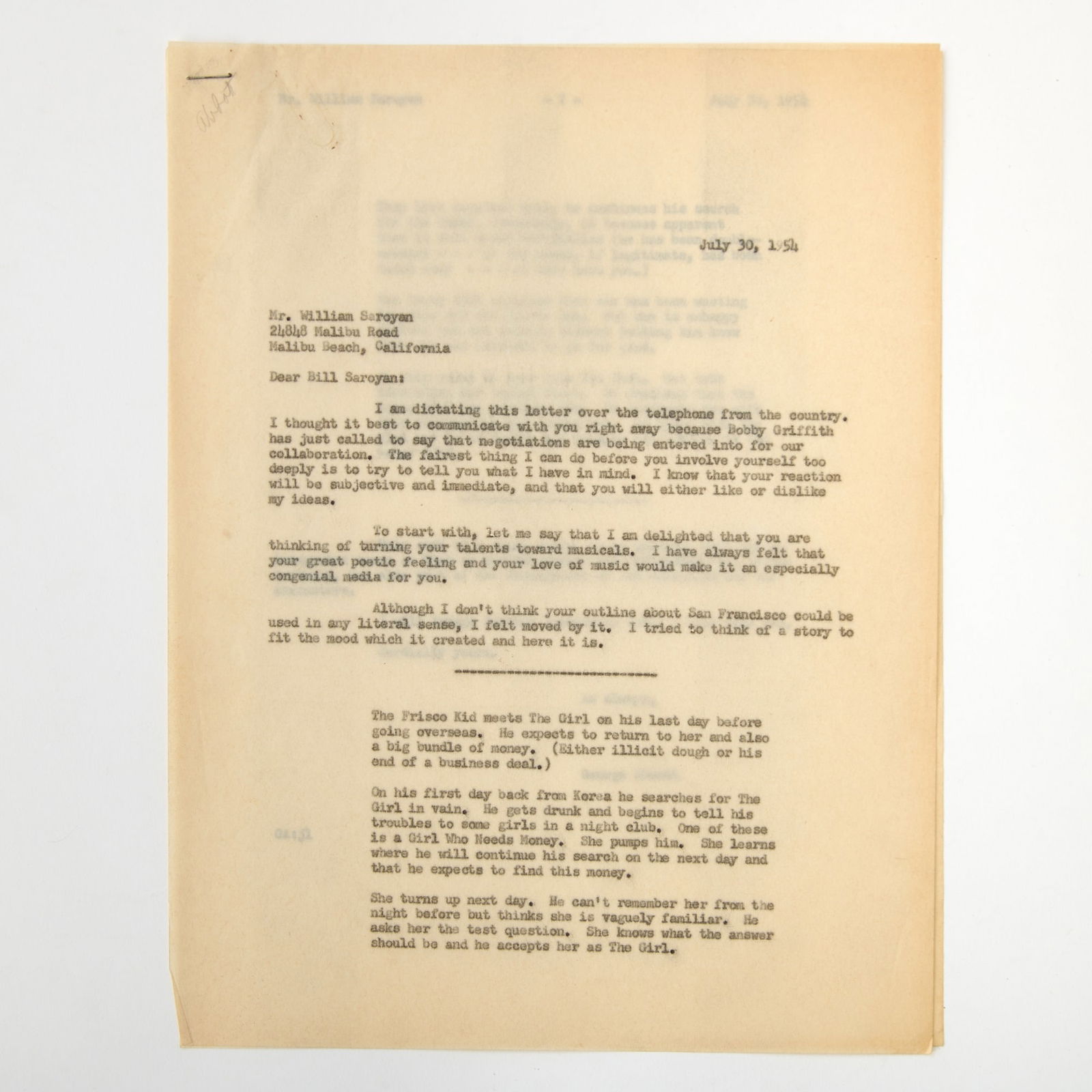 George Abbott scripts and correspondence - 3