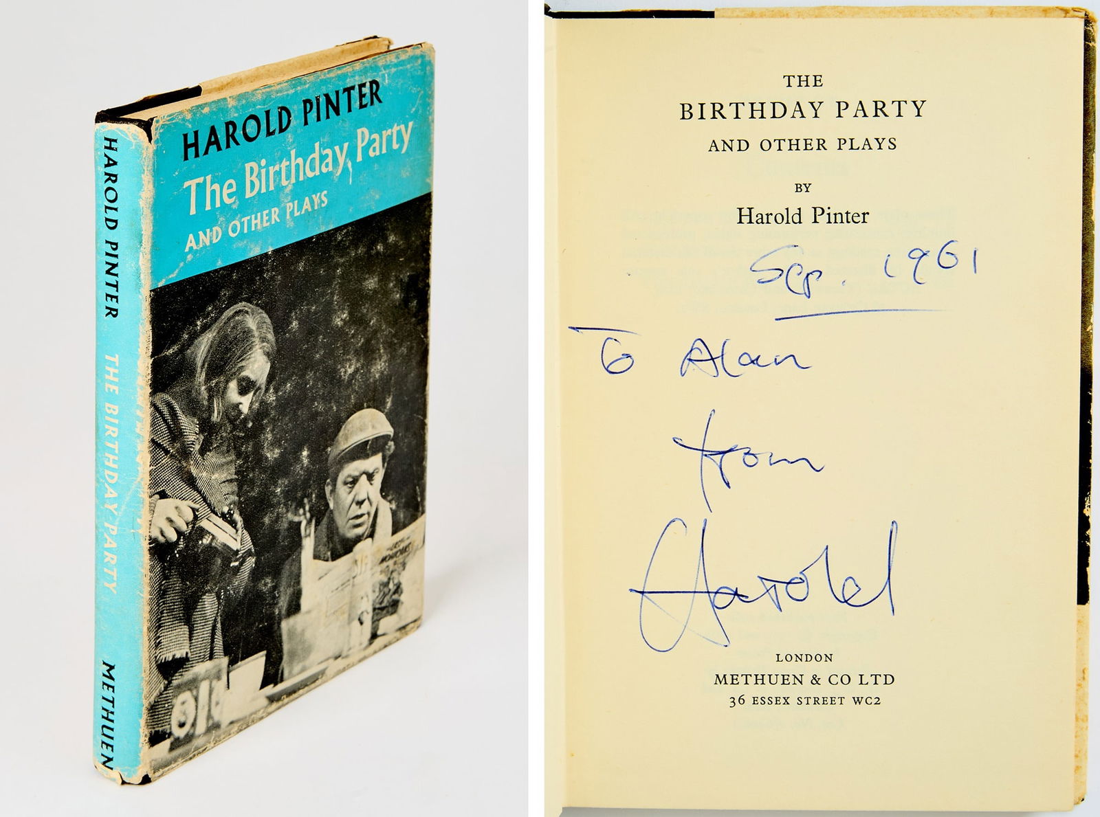 An inscribed copy of Pinter's Birthday Party (1 of 4)