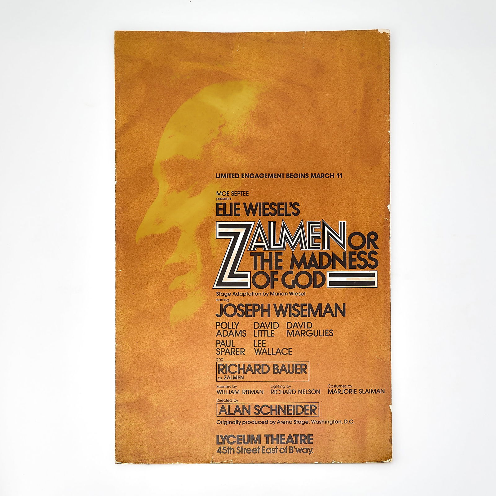 Nine miscellaneous show posters directed by Alan Schneider: SHOW POSTERS; [ALAN SCHNEIDER] Nine miscellaneous show posters directed by Alan Schneider. Color printed posters. Unframed, 22 x 14 inches (56 x 36 cm). Comprising: EDWARD ALBEE: The Dumbwaiter and