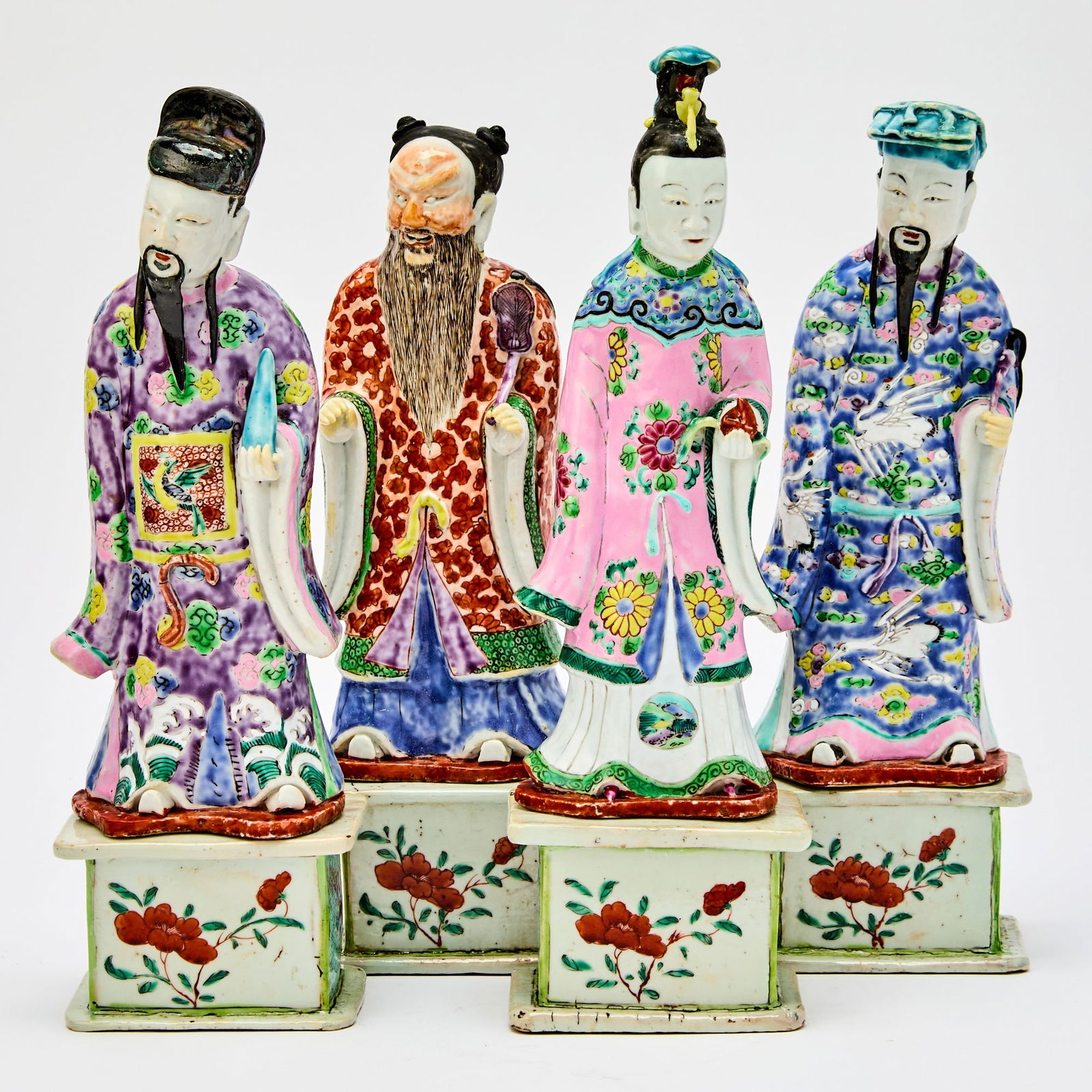 Four Chinese Enameled Porcelain Figures of Immortals Qianlong Period (1 of 11)