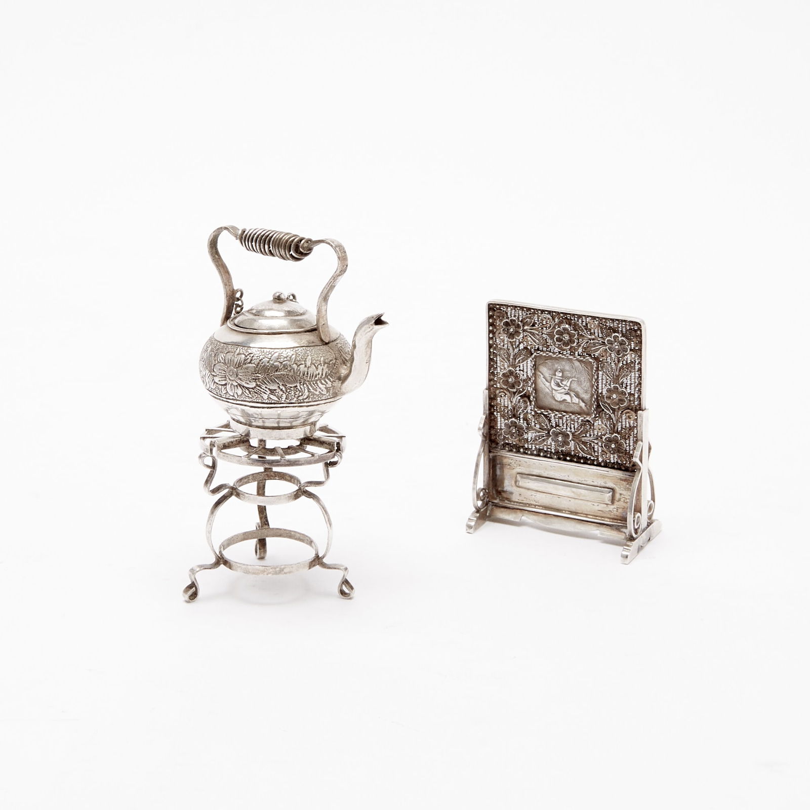 Two Fine Chinese Miniature Export Silver Articles 19th Century (1 of 4)