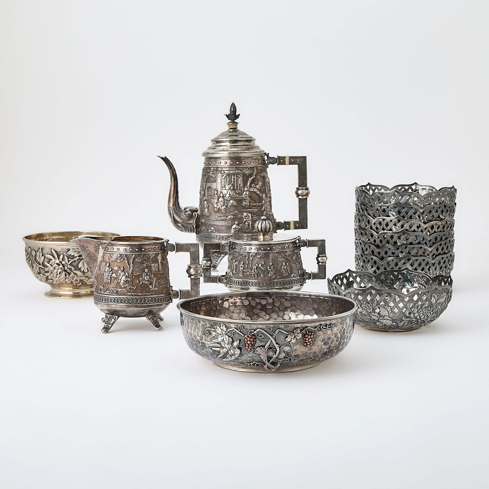 A Group of Chinese Export Silver Articles 19th-20th Century (1 of 11)