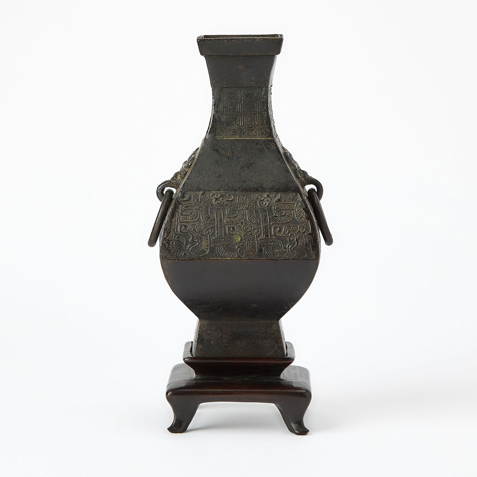A Small Chinese Archaistic Bronze Vessel, Fanghu 17th Century (1 of 5)