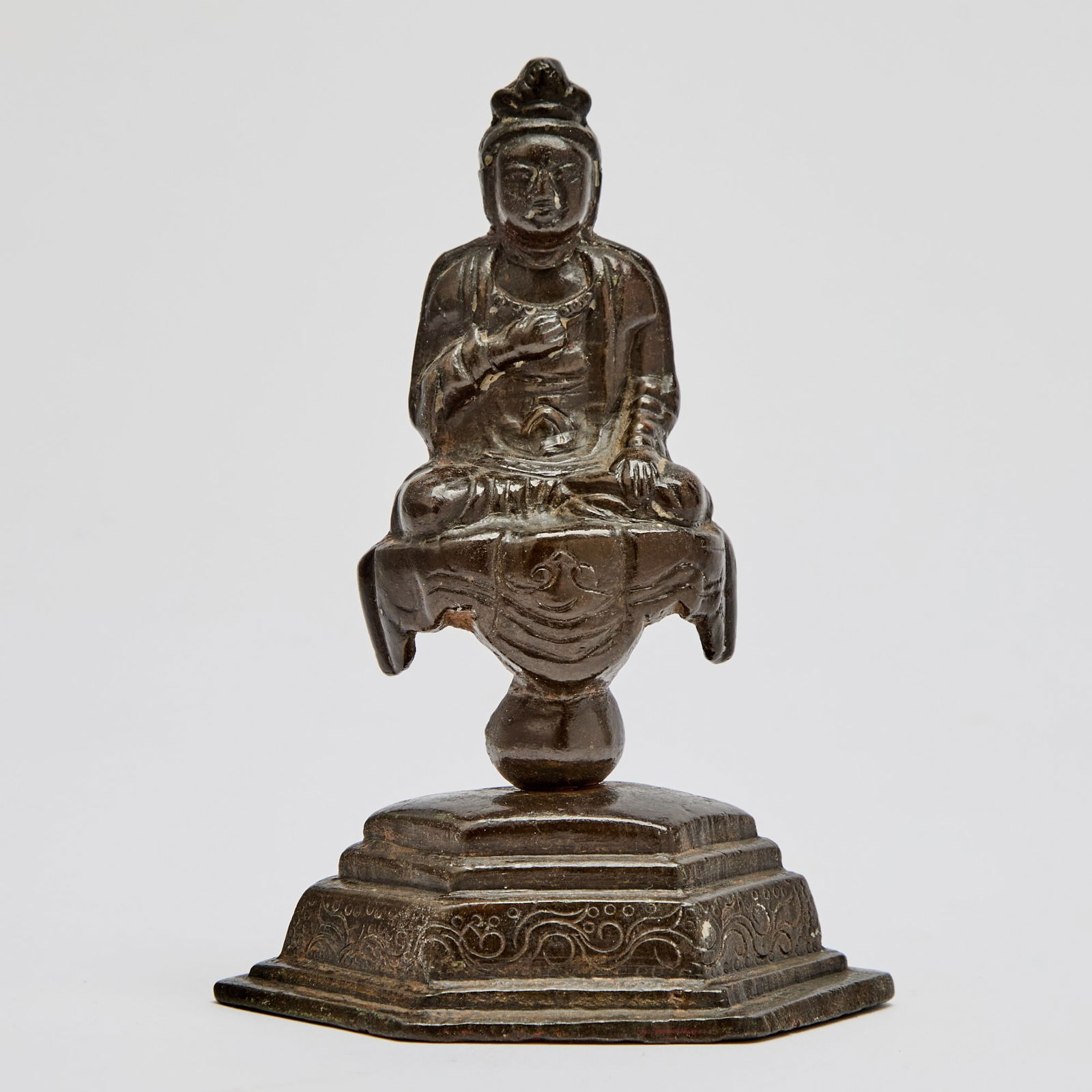 A Small Chinese Bronze Figure of a Bodhisattva Song-Tang Dynasty (1 of 5)