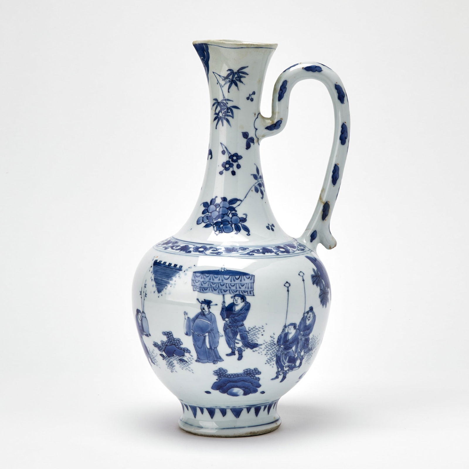 A Chinese Blue and White Vasiform Porcelain Pitcher Late Ming Dynasty (1 of 8)