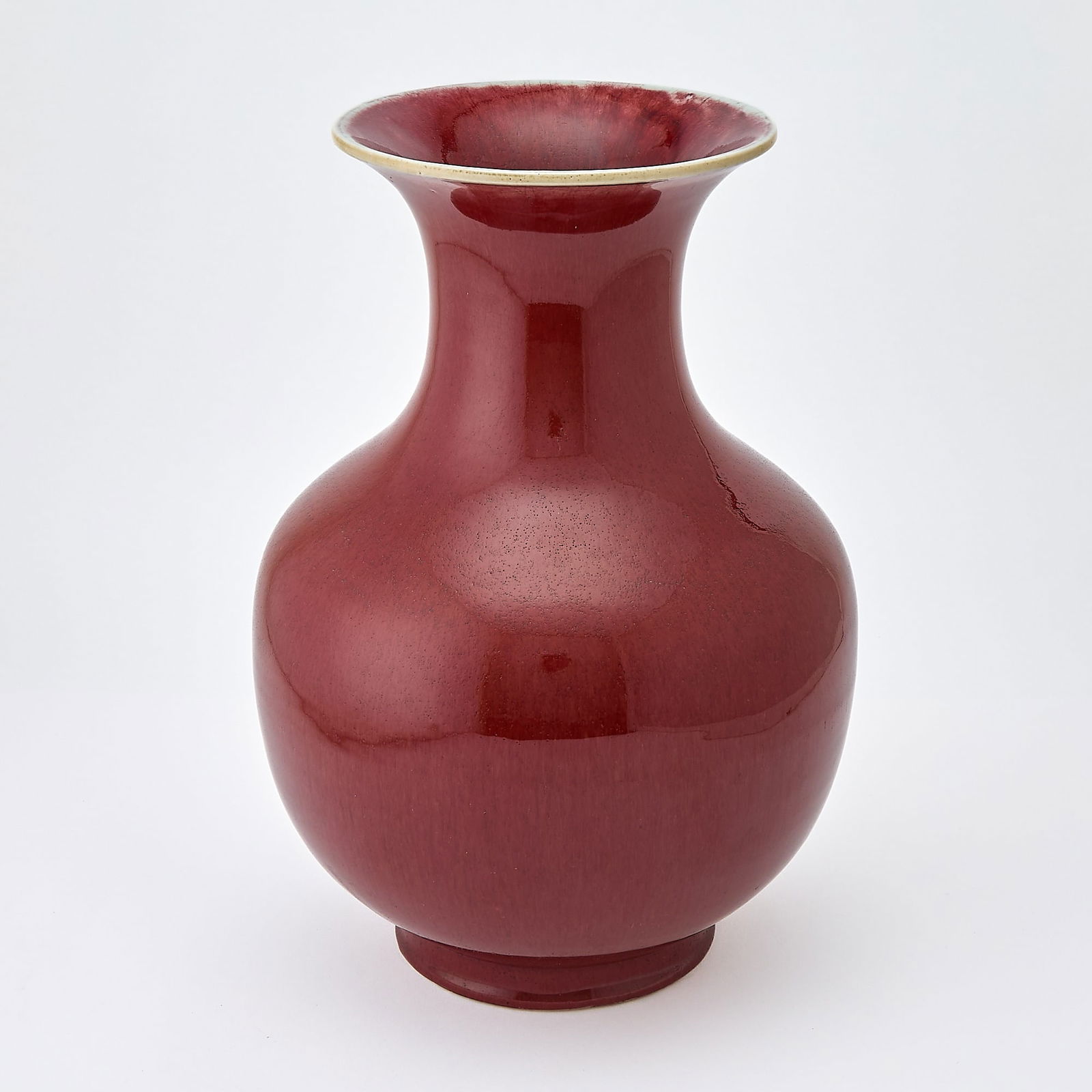 A Chinese Copper Red Glazed Porcelain Vase 18th century (1 of 4)