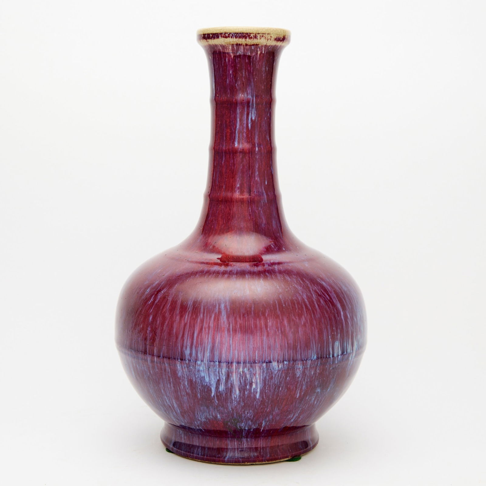A Chinese Flambe Glazed Porcelain Bottle Vase 18th century (1 of 4)