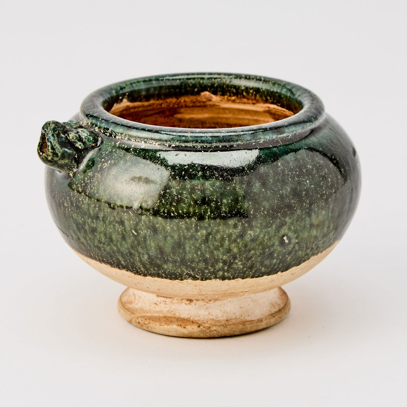 An Unusual Chinese Green Glazed Pottery Spouted Jar Tang Dynasty (1 of 4)
