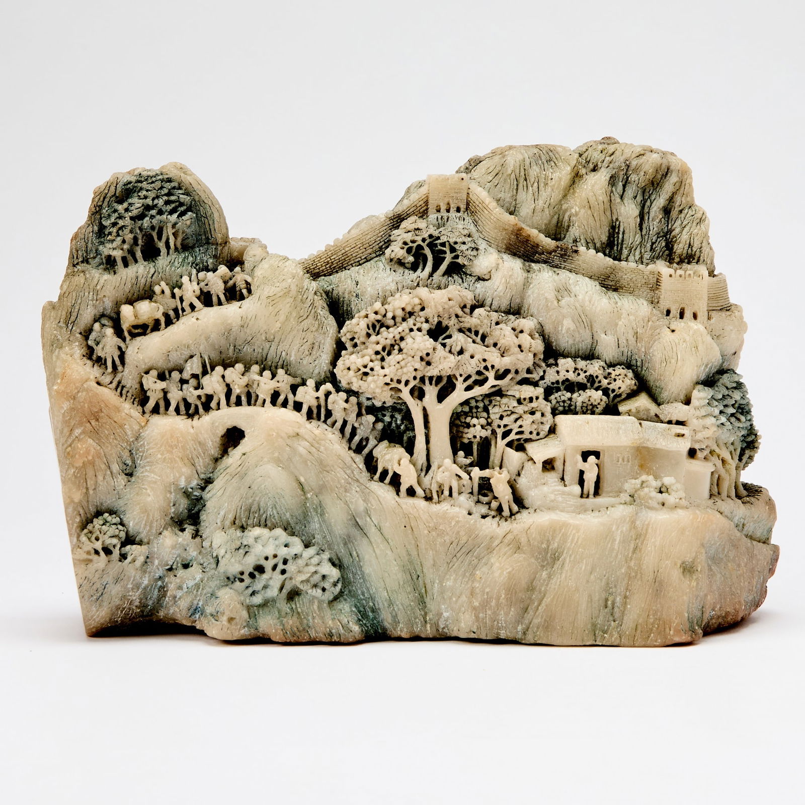 A Commemorative Chinese Soapstone ‘Long March' Carving Dated 1955 (1 of 6)