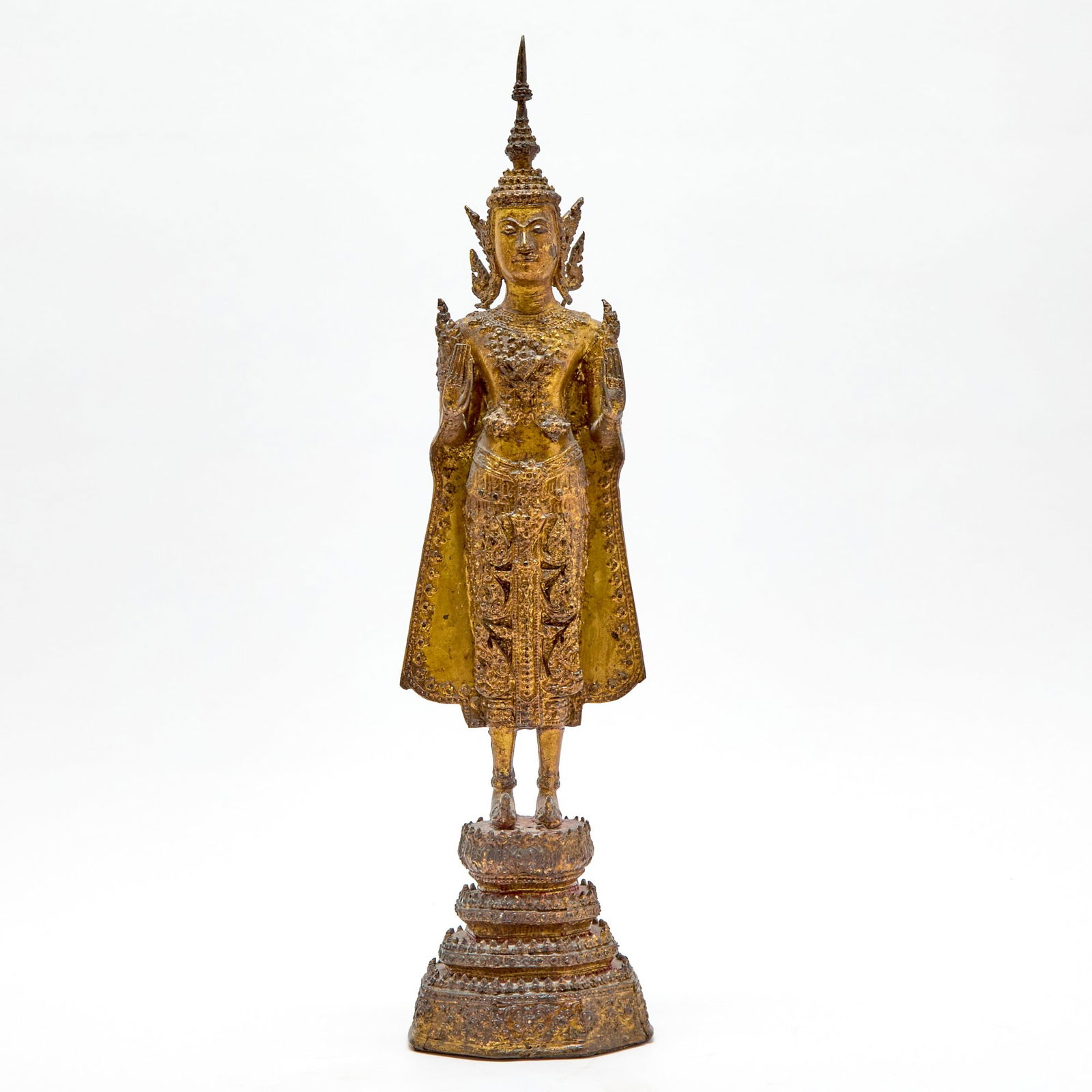 A Thai Gilt Lacquered Bronze Figure of Buddha 19th century (1 of 5)