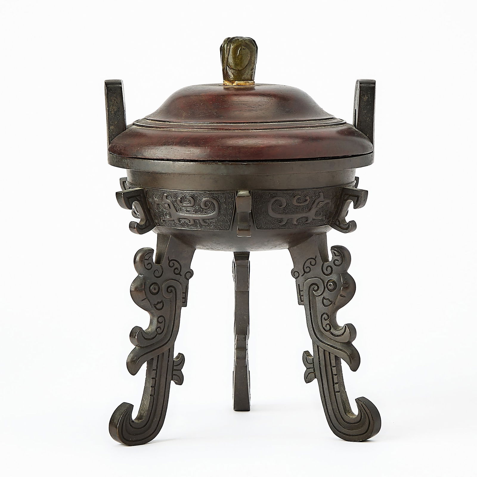 A Chinese Archaistic Bronze Tripod Censer Qing Dynasty (1 of 7)