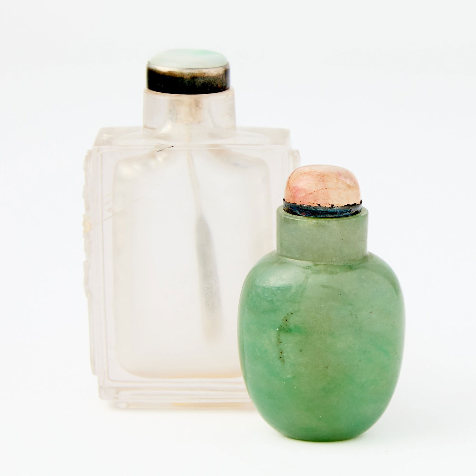 Two Chinese Hardstone Snuff Bottles 19th Century (1 of 3)