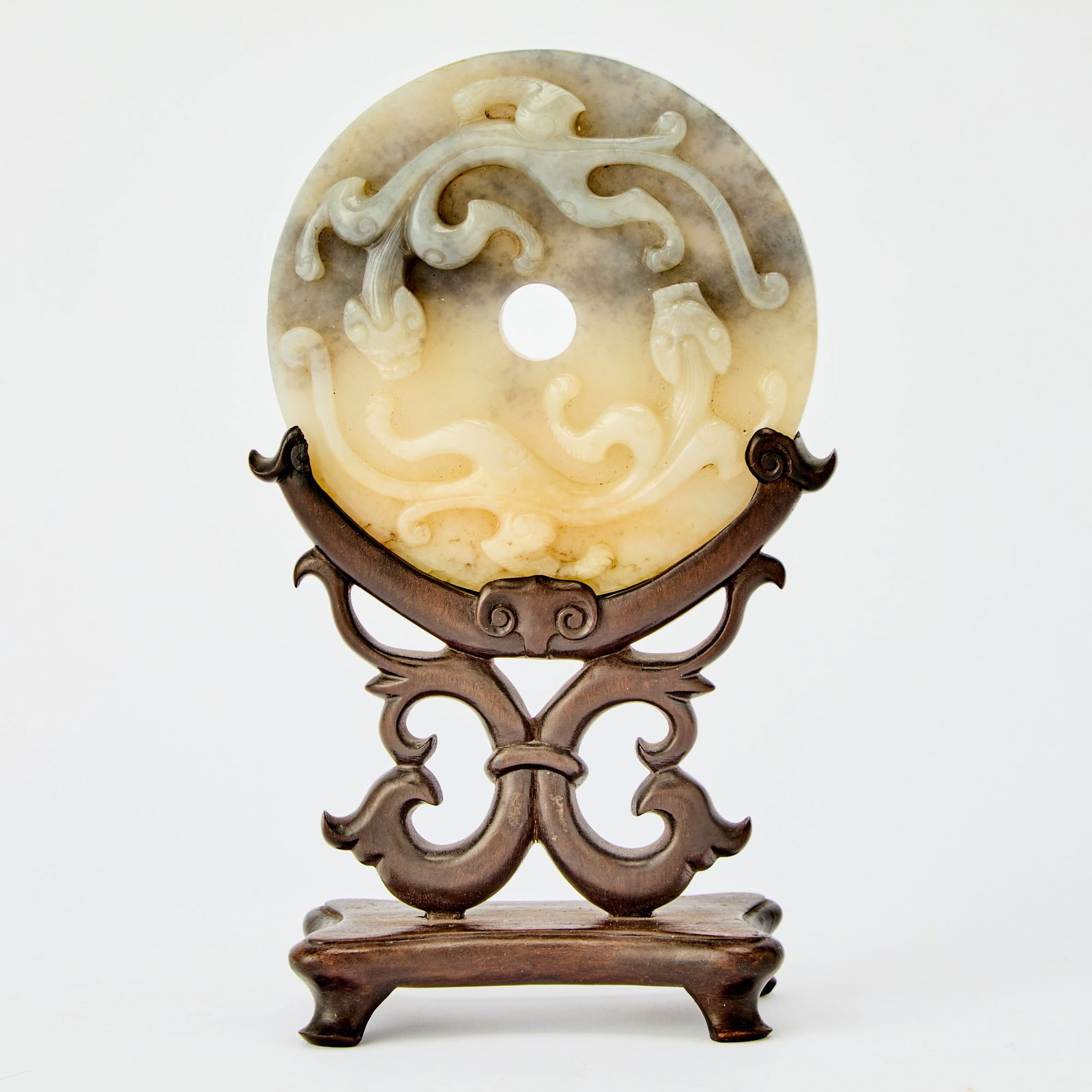 A Chinese Carved Jade Bi Disc (1 of 5)