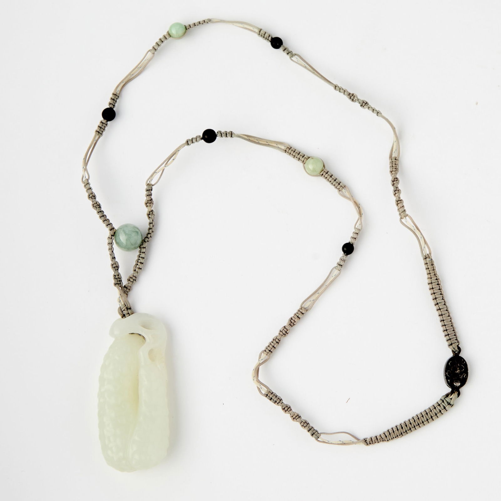 A Chinese Celadon White Jade Pendant Qing Dynasty (1 of 2)