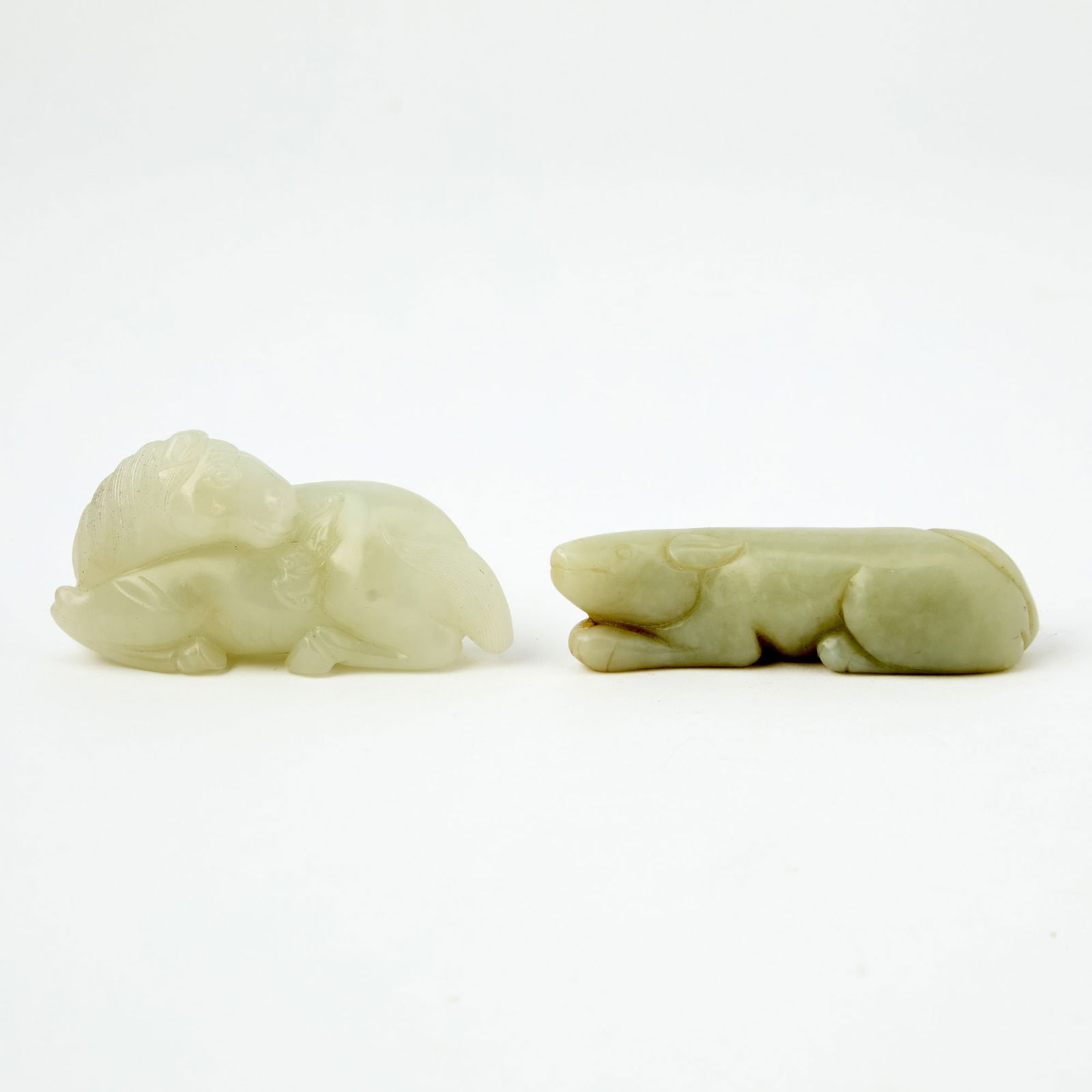 Two Chinese Carved Jade Animal Figures Qing Dynasty (1 of 4)