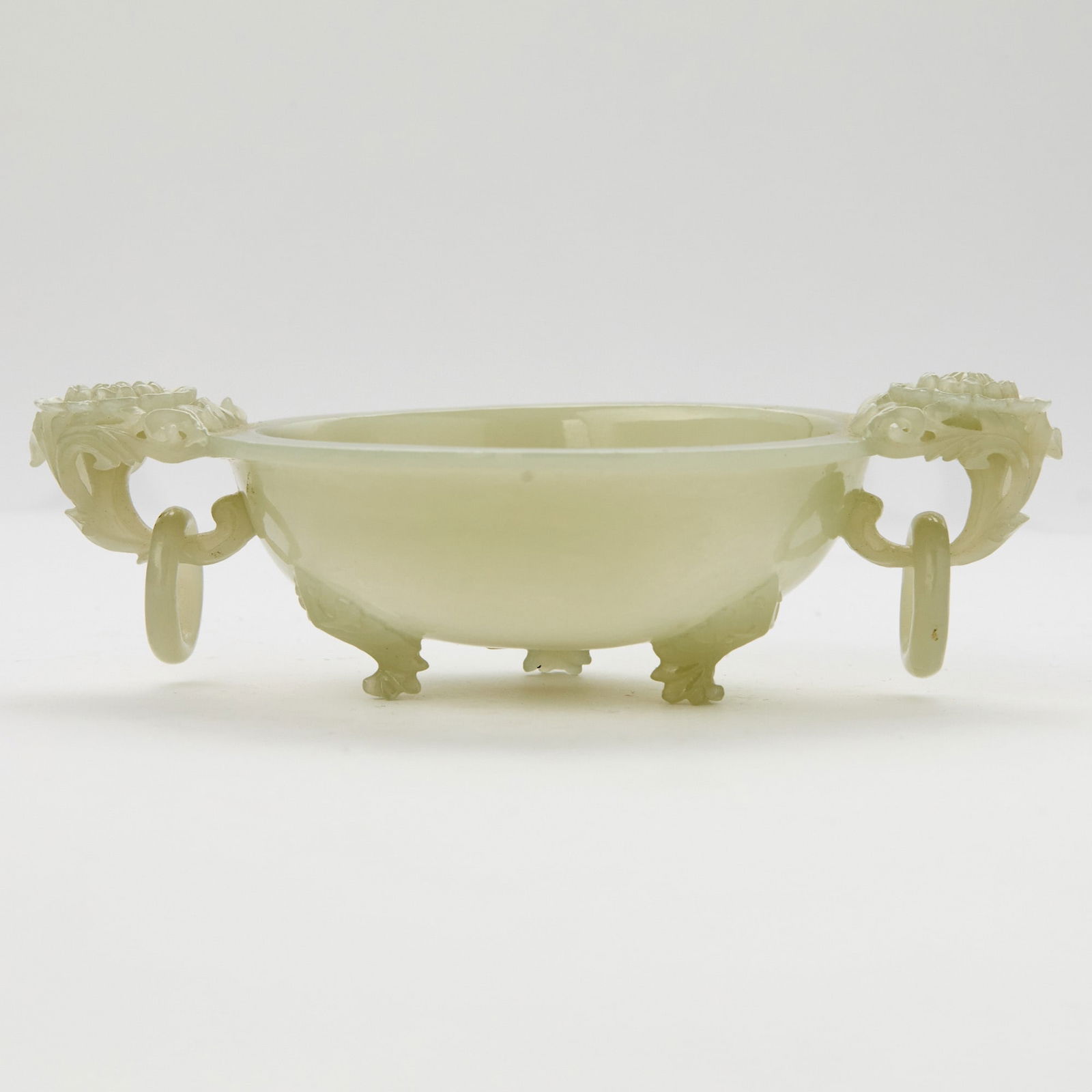 A Chinese Mughal-Style White Jade Tripod Censer Late Qing Dynasty (1 of 4)