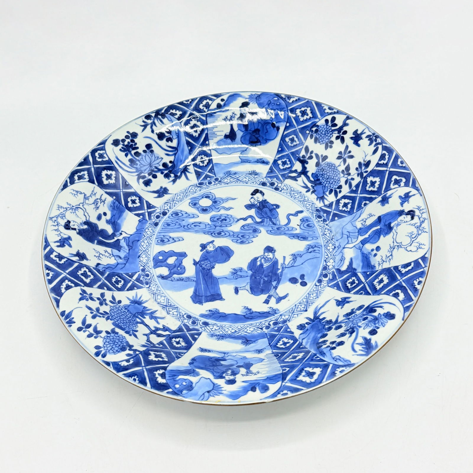 A Chinese Blue and White Porcelain Charger Kangxi Period (1 of 10)