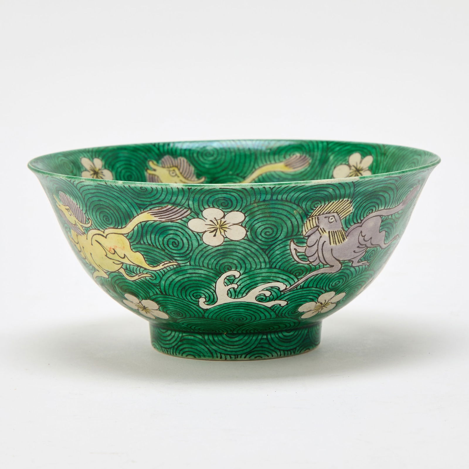 A Chinese Enameled Porcelain 'Horses' Bowl Jiajing Mark, Possibly Kangxi Period (1 of 4)