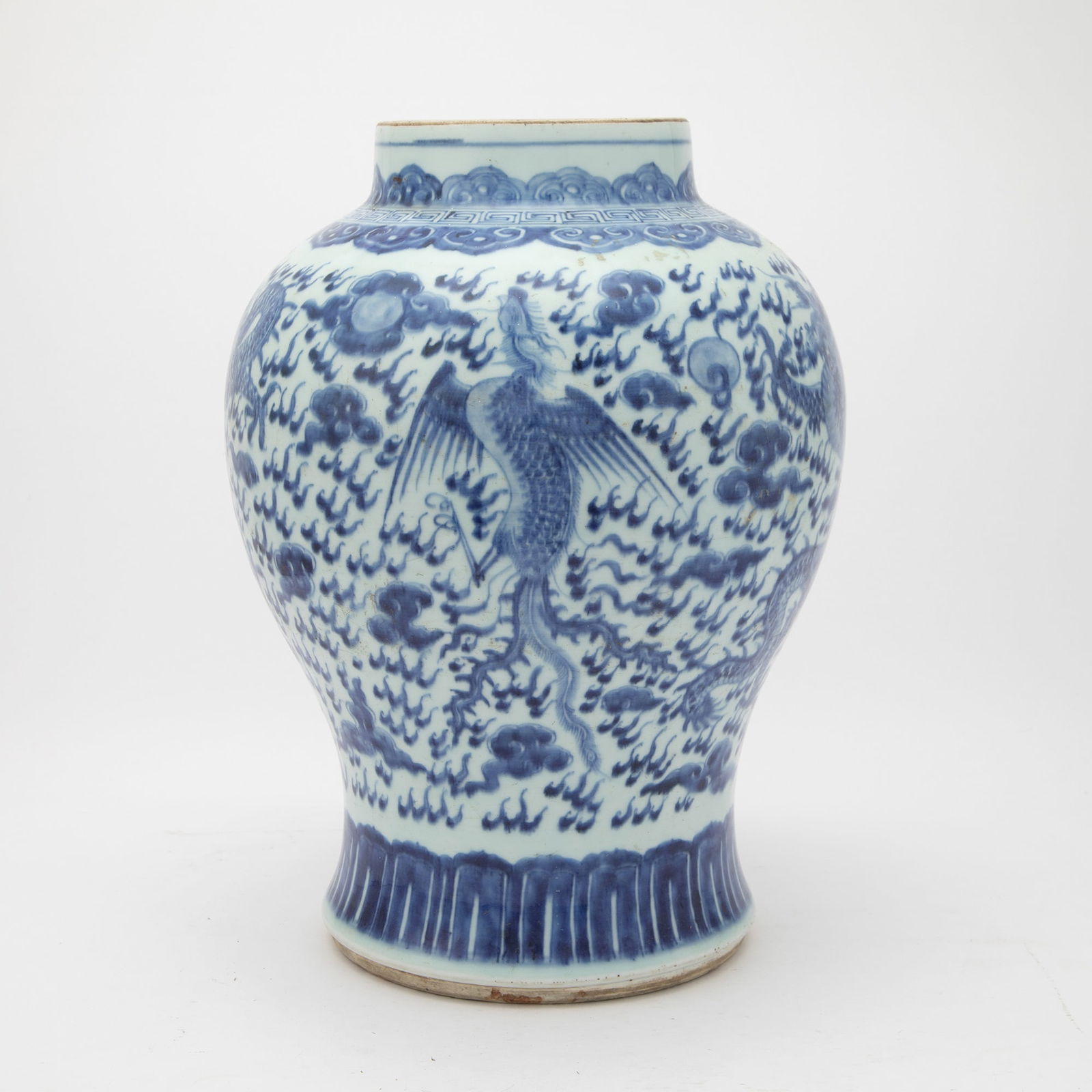 A Chinese Blue and White Porcelain Baluster Jar 19th Century (1 of 4)