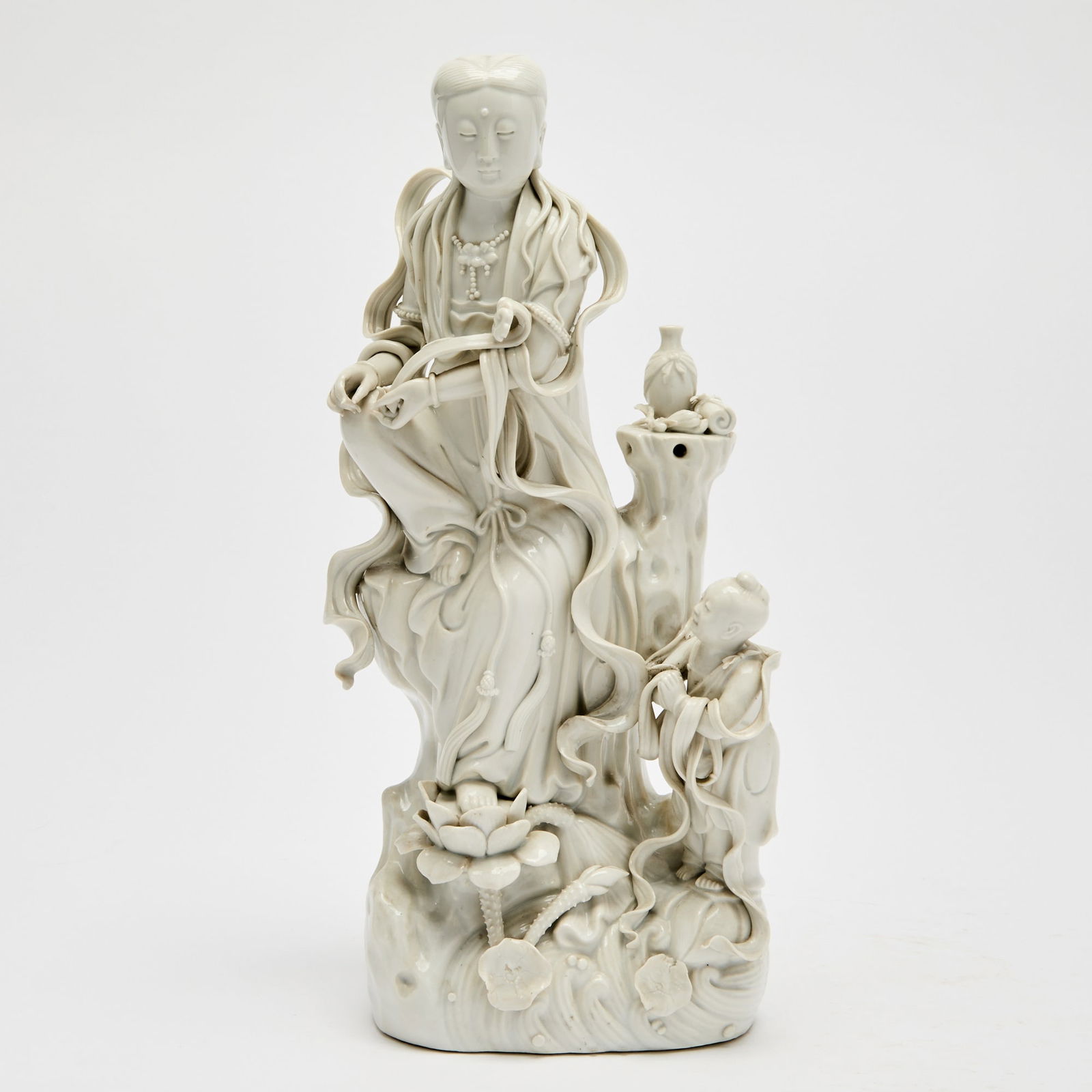 A Chinese Dehua Porcelain Figure of Guanyin Late Qing Dynasty-Republic Period (1 of 5)