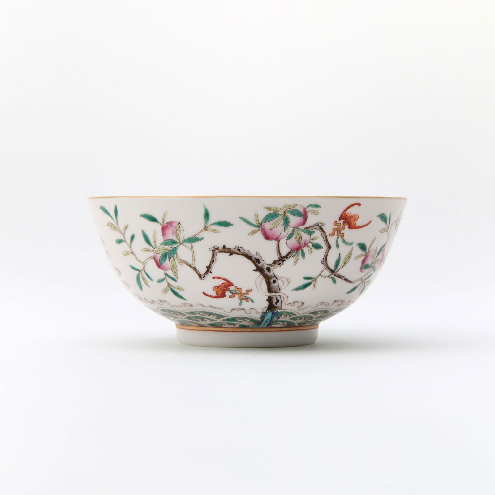 A Chinese Famille Rose Porcelain 'Peach' Bowl Guangxu Mark, Republic Period (1 of 4)