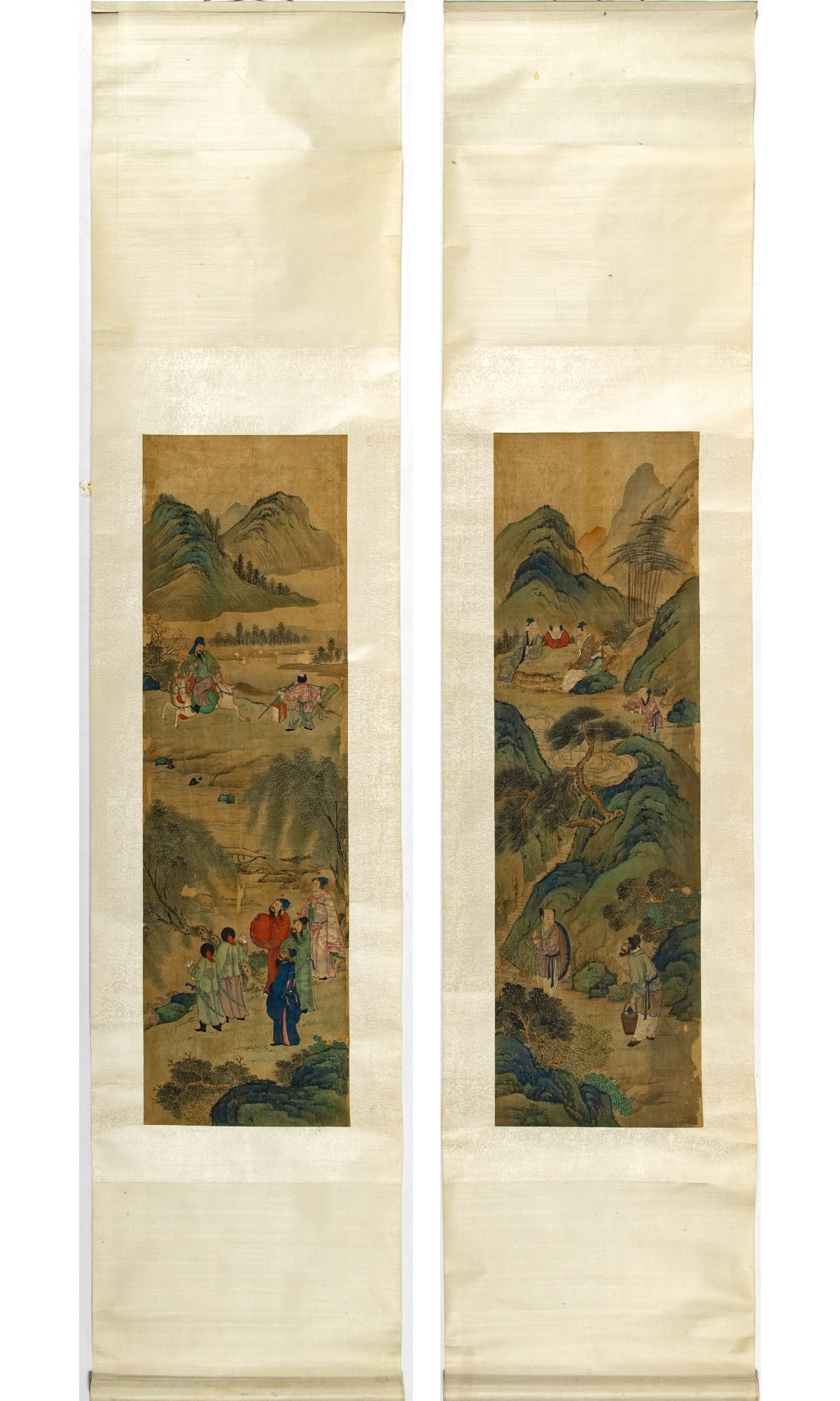 A Pair of Chinese School Paintings Qing Dynasty (1 of 7)