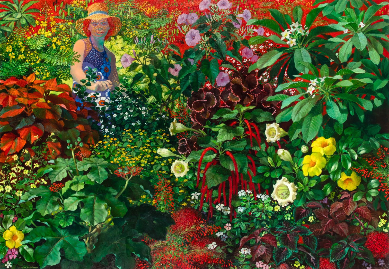 Colleen Browning: American, 1918-2003 Danae No. 1 Signed Colleen Browning (ll) Oil on canvas 50 x 72 inches (127 x 182.9cm) Provenance: Kennedy Galleries, New York (Framed 60 1/2 x 82 1/2 inches) Overall in great