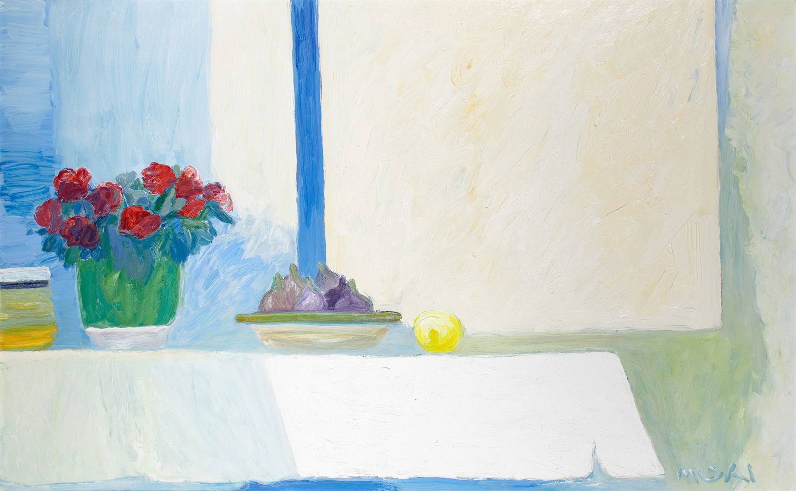 Roger Muhl: Franch, 1929-2008 La Table Signed Muhl (lr) Oil on canvas 31 1/2 x 50 1/2 inches (80 x 128.3cm) Provenance: David Findlay Galleries, New York (Framed 39 x 58 1/2 inches) Overall in excellent