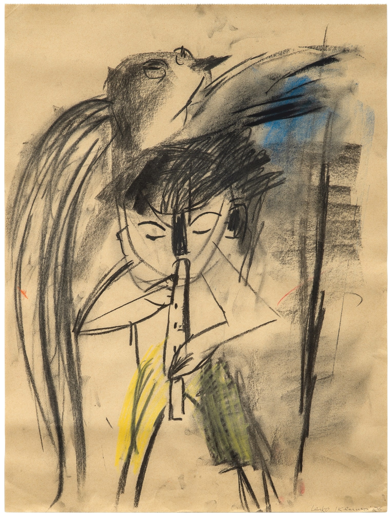 Leiko Ikemura: Japanese, b. 1951 Untitled, 1986 Signed and dated Leiko Ikemura '86 (lr) Pastel on paper 22 x 16 1/2 inches (55.9 x 41.9cm) Provenance: Dany Keller Gallery, Munich Acquired from the above by the