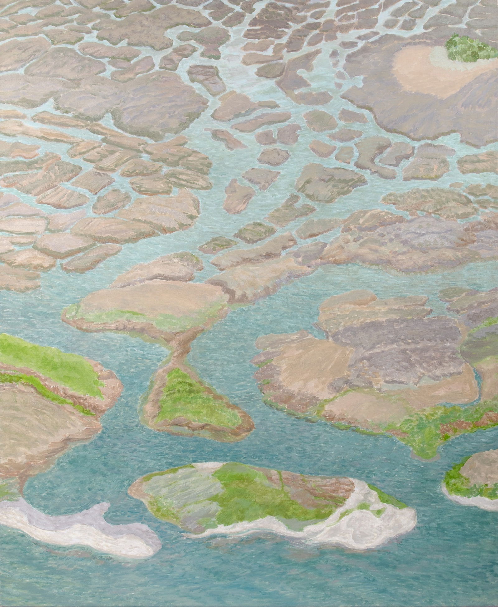 Yvonne Jacquette: American, 1934-2023Spring Island Marshes III, 2004Signed, titled, and dated ‘Jaquette, Spring Island Marshes III 2004’ on the stretcherOil on canvas52 x 42 7/8 inches (132 x 108.9cm)Proven