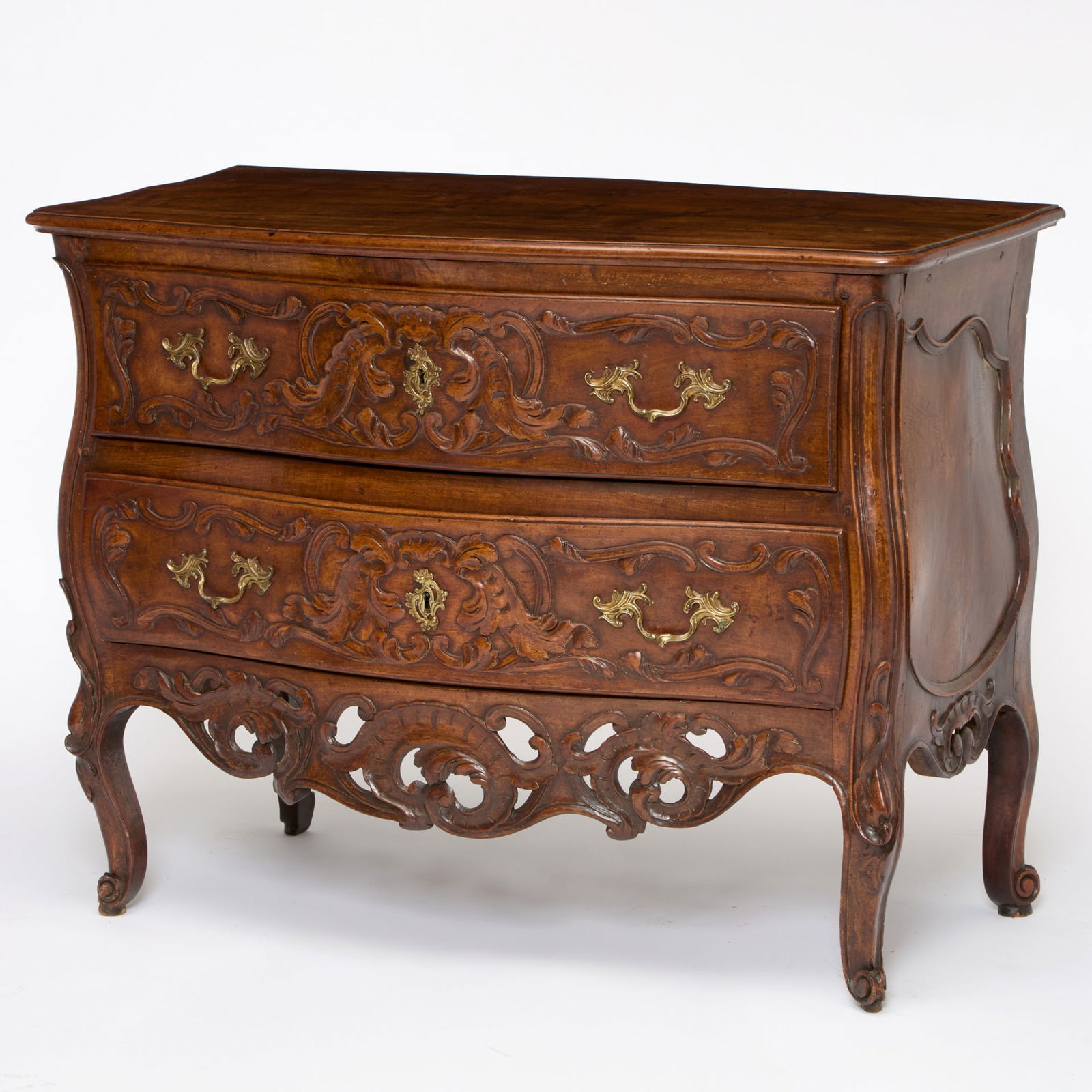 Provincial Louis XV Walnut Commode (1 of 5)