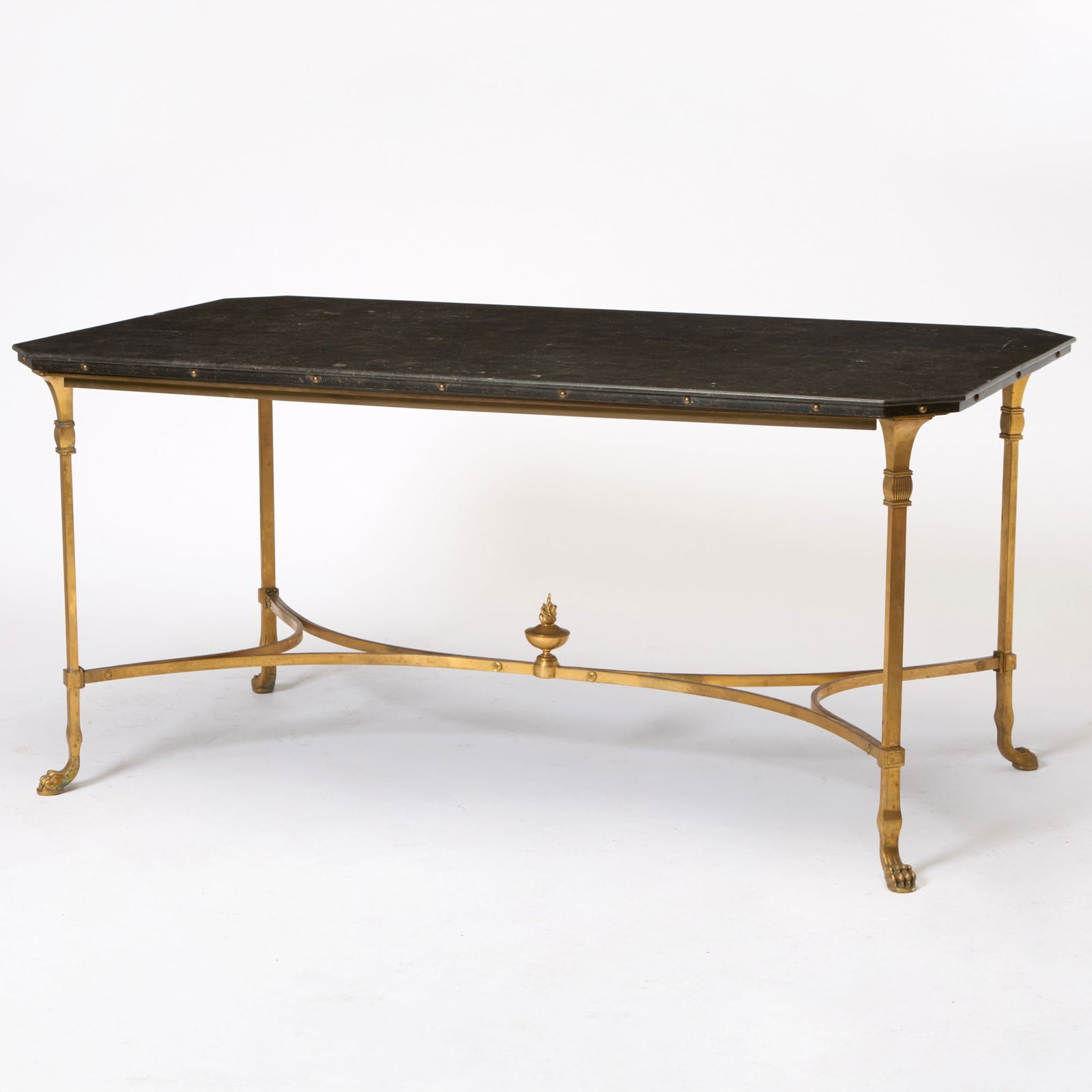 Neoclassical Style Brass and Granite Console Table (1 of 6)
