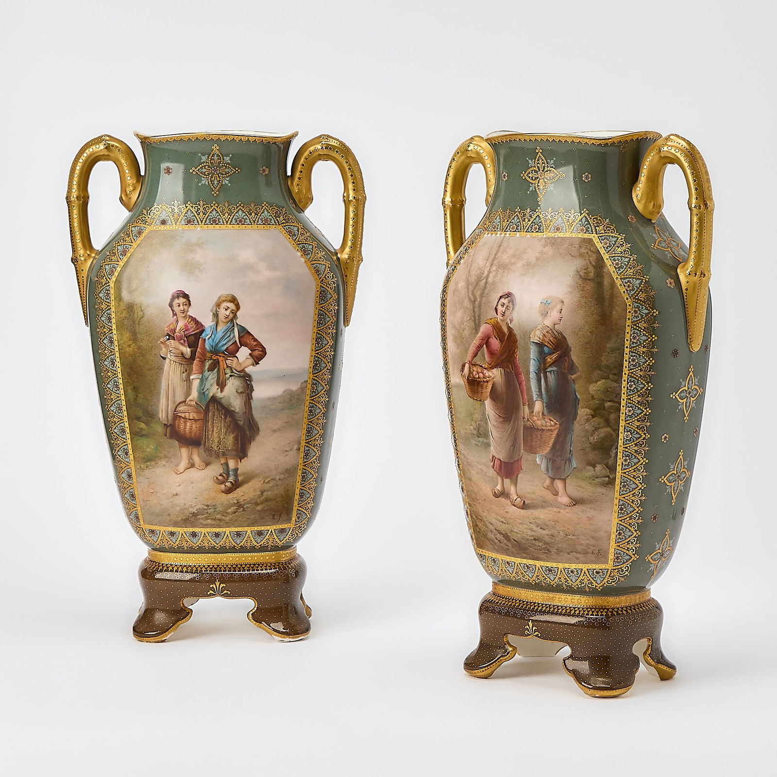 Pair of Paris Porcelain Vases (1 of 7)