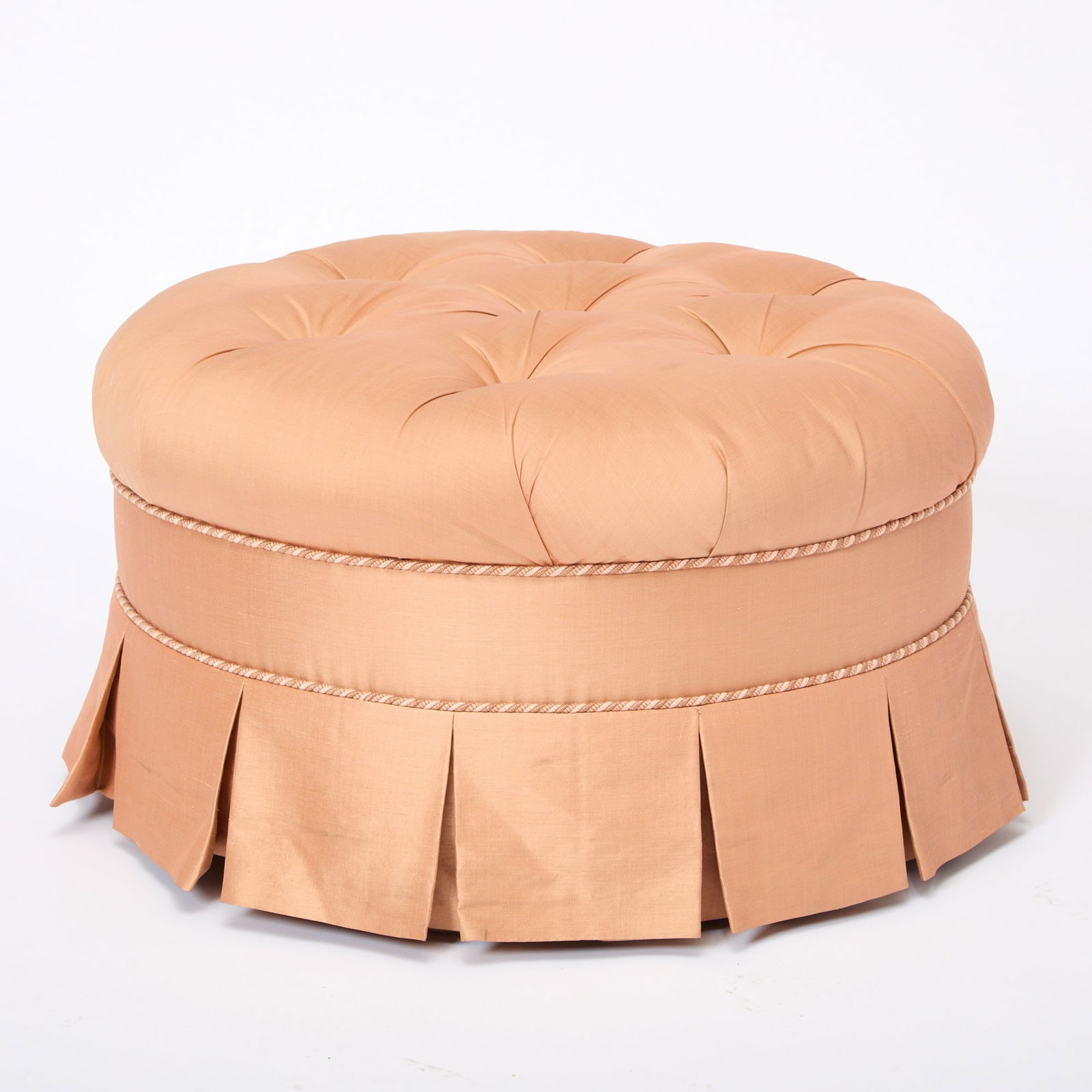 Upholstered Tufted Ottoman (1 of 3)