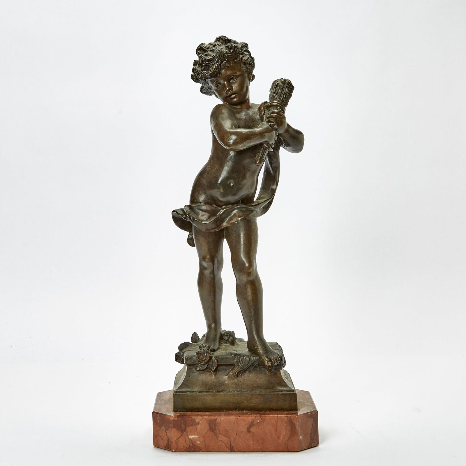 French Patinated Bronze Figure of Cupid (1 of 5)