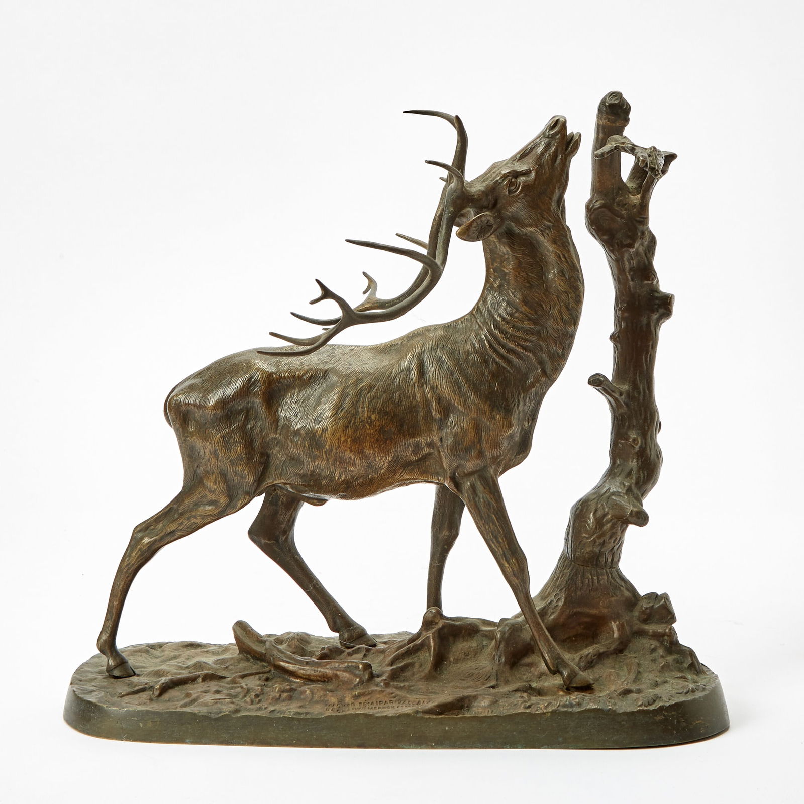 Patinated Bronze Figure of a Stag (1 of 5)