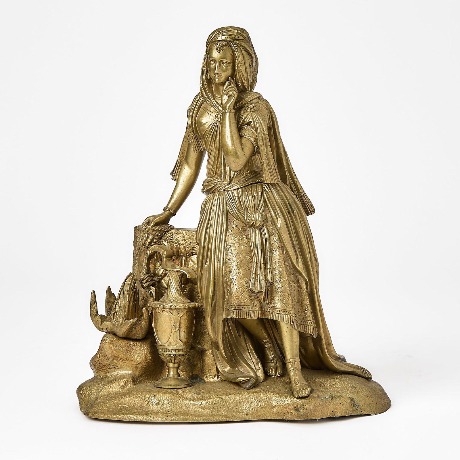 French Gilt-Bronze Figure Rebecca at the Well (1 of 9)