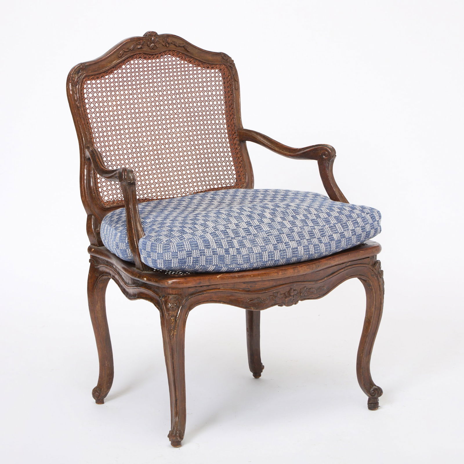 Louis XV Beechwood Caned Fauteuil (1 of 6)