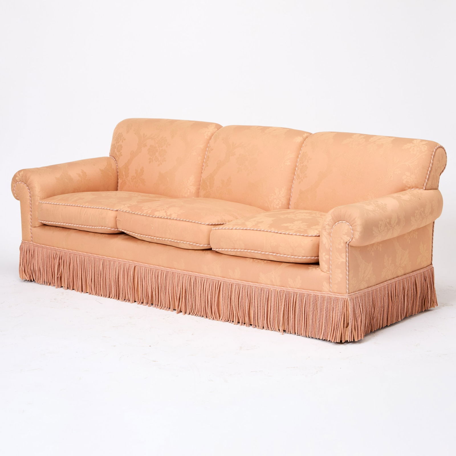 Upholstered Fringed Sofa (1 of 4)