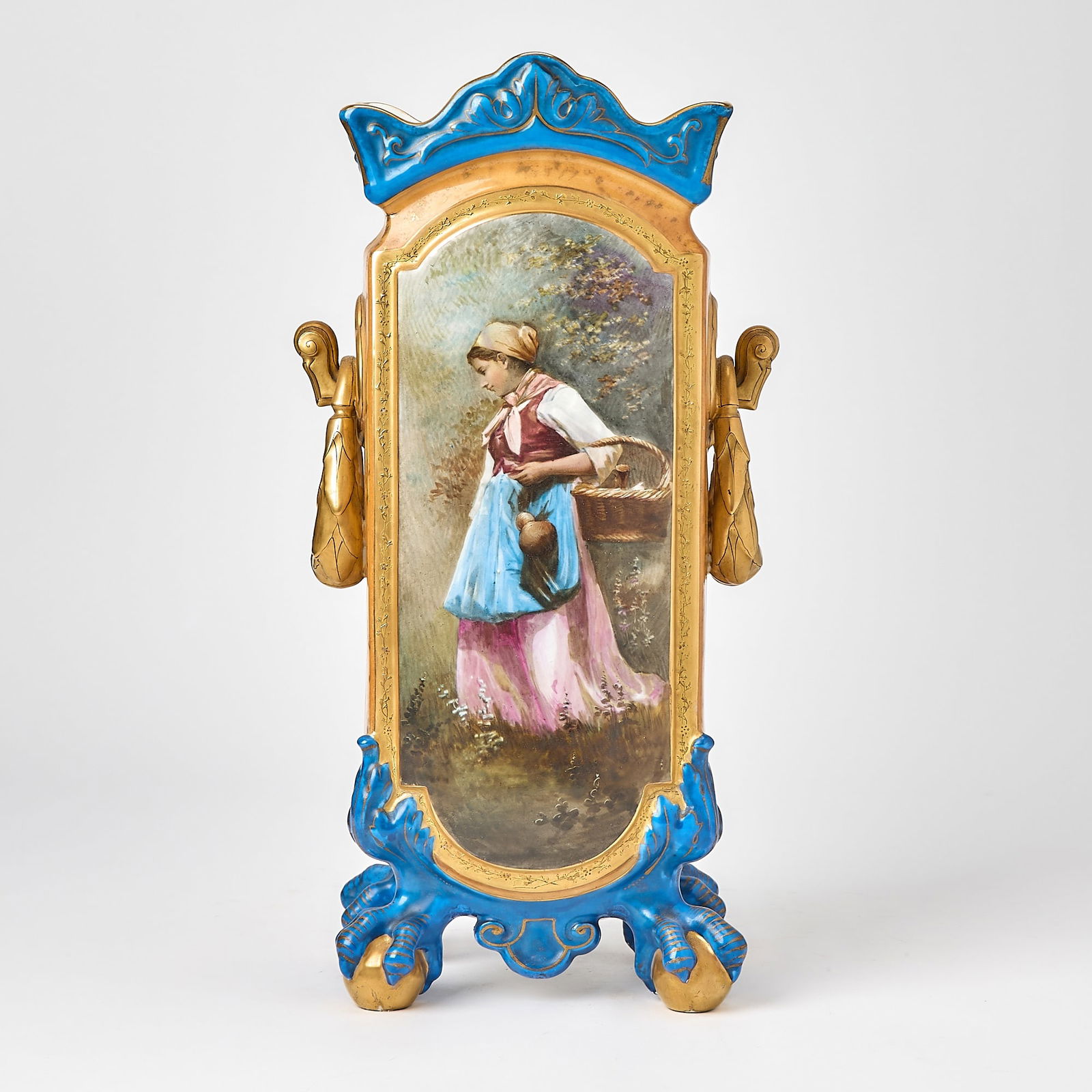 French Porcelain Vase: Late 19th centuryHeight 17 1/2 inches.