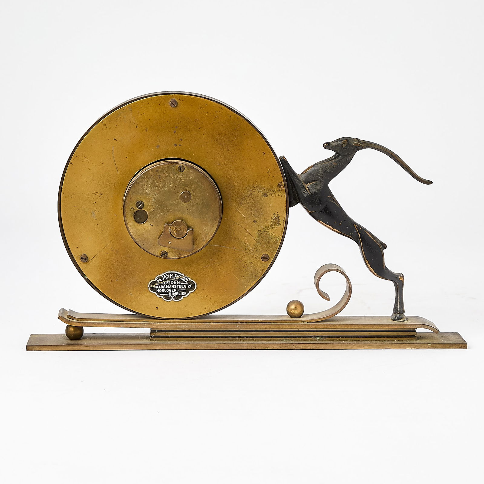 Dutch Bronze Impala Table Clock - 5